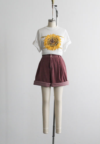 rose quartz corduroy shorts