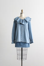 denim poet blouse