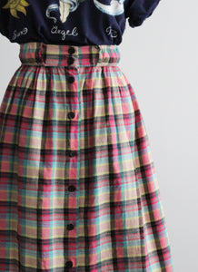 hollybrook plaid cotton skirt