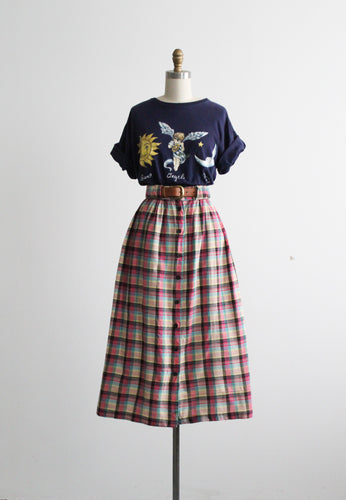 hollybrook plaid cotton skirt