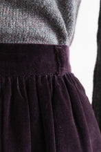 aubergine velvet midi skirt (s/m)