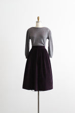 aubergine velvet midi skirt (s/m)