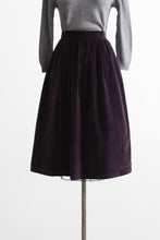 aubergine velvet midi skirt (s/m)