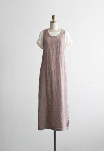 rhubarb linen two piece dress