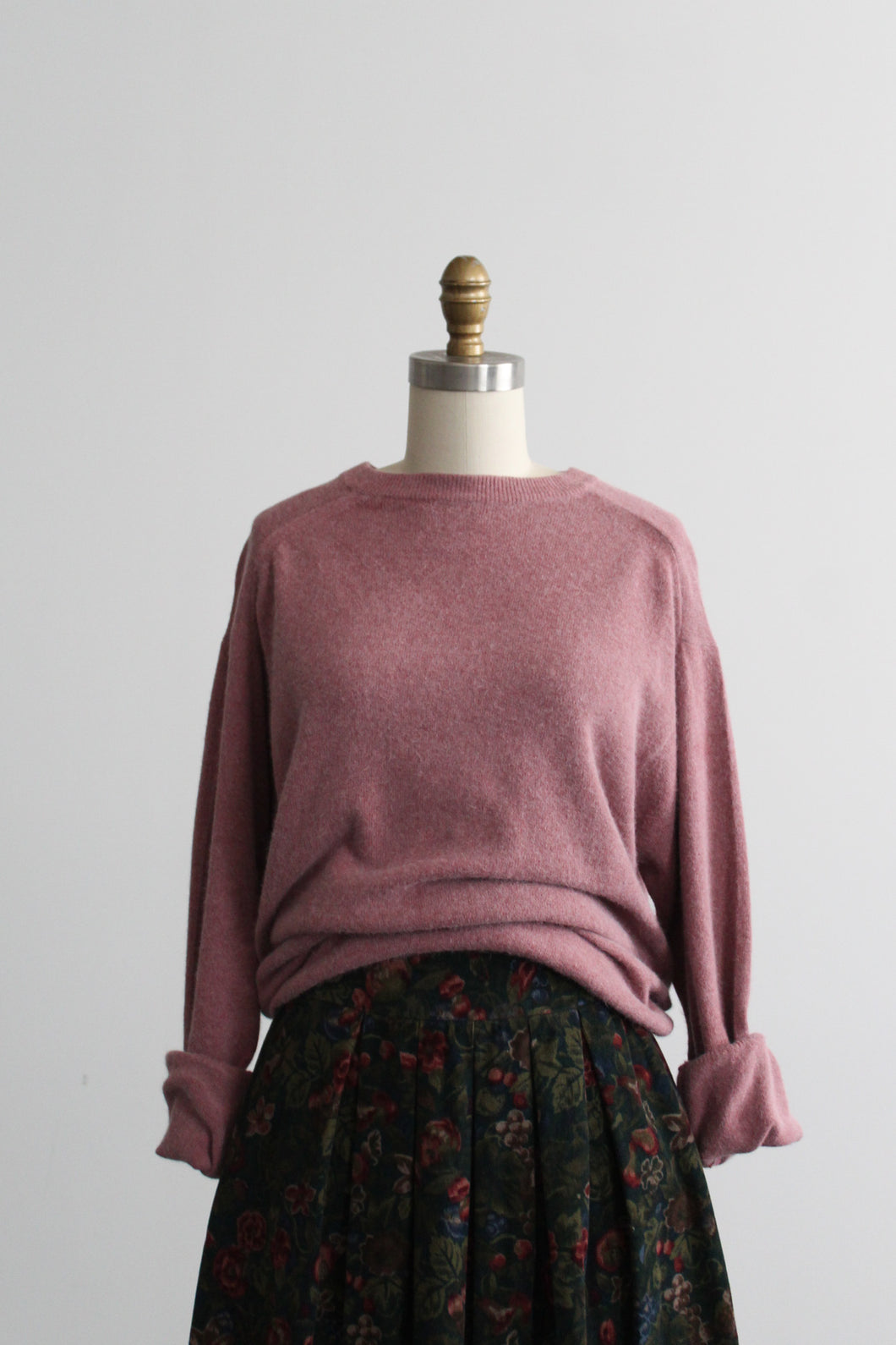 rose quartz wool & angora sweater