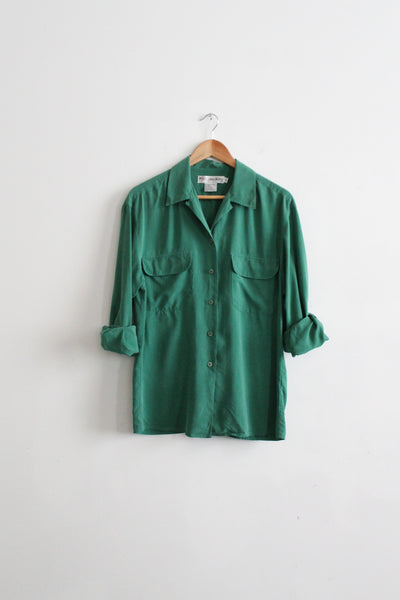 meadow silk button up (m)
