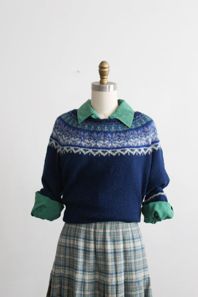 bluebell fair isle sweater (m/l)