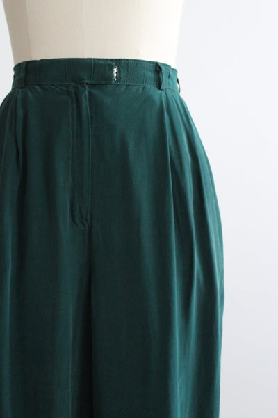 forest floor silk trousers