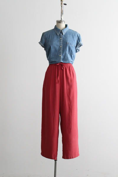 persimmon silk trousers
