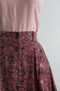 chrysanthemum midi skirt