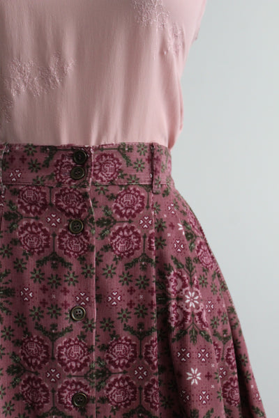 chrysanthemum midi skirt