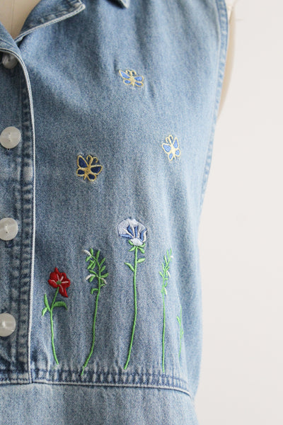 summer garden denim dress