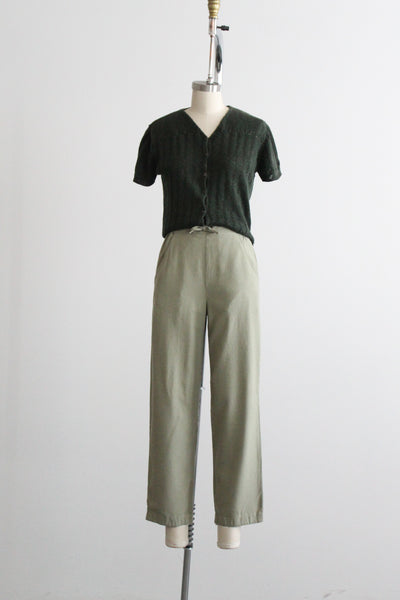 basil silk trousers