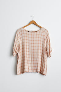rhubarb checked tee