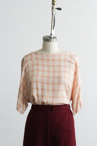 rhubarb checked tee