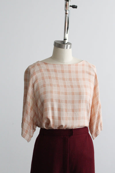 rhubarb checked tee