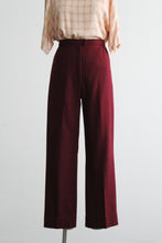 cranberry wool trousers