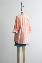 grapefruit striped cotton button up