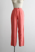 grapefruit linen trousers