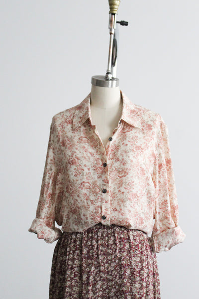 jardin silk button up