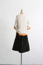 bone cotton cable knit sweater