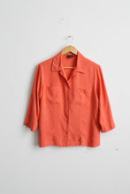 grapefruit silk button up