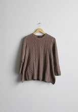 walnut cable knit sweater