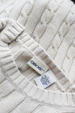 bone cotton cable knit sweater