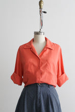 grapefruit silk button up