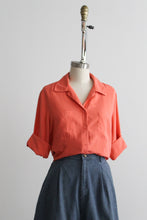 grapefruit silk button up