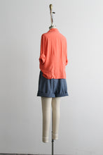 grapefruit silk button up
