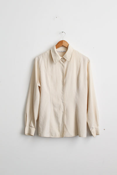 parchment silk button up