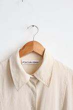 parchment silk button up