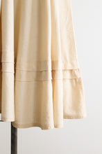 bone linen skirt