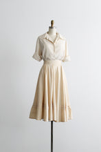 bone linen skirt
