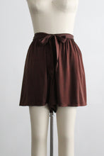 espresso silk shorts (l/xl)