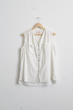 salt white linen button up