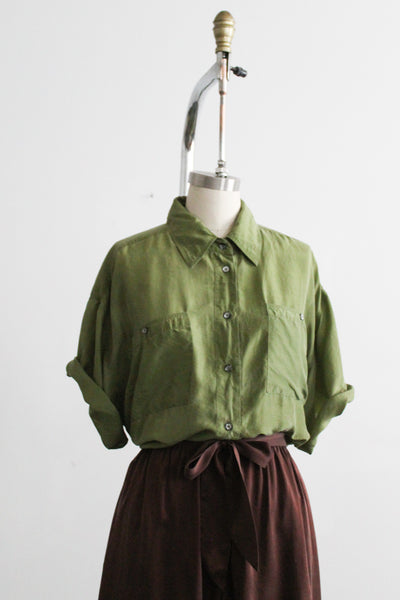 meadow silk button up (l/xl)