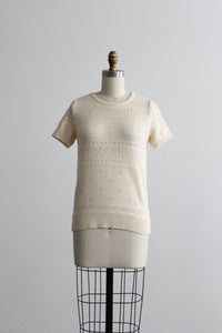 eyelet knit tee