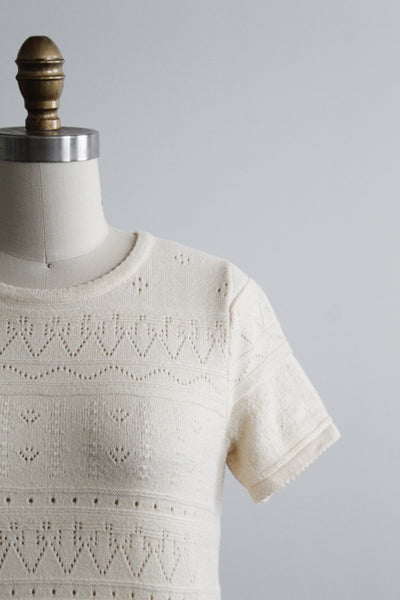 eyelet knit tee