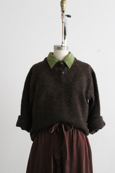 morel wool sweater (l)