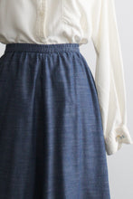 chambray midi skirt