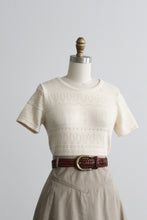 eyelet knit tee