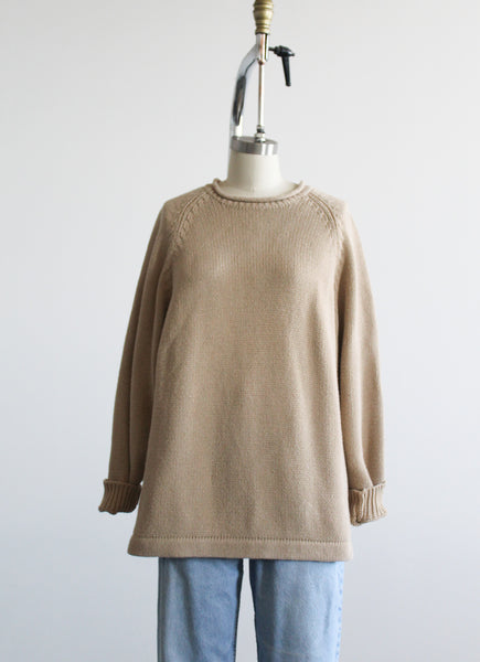 camel roll neck pullover