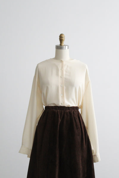 ivory silk tunic
