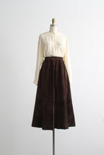 walnut suede maxi skirt