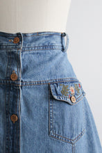 prairie denim maxi skirt