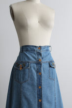 prairie denim maxi skirt