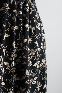 dark botanical skirt