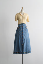prairie denim maxi skirt